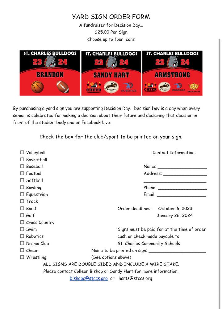 ​Fundraiser for Decision Day - Open to Bulldogs of all ages.  